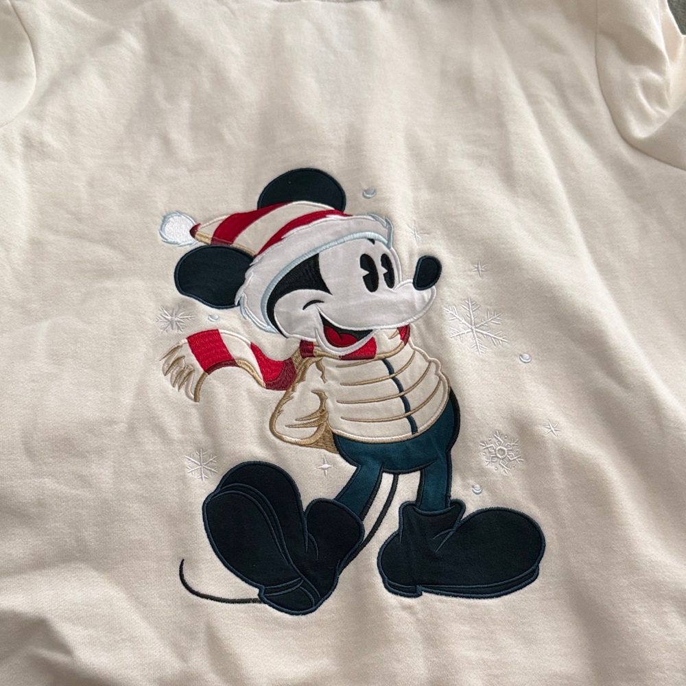 Disney; Mickey Cream and Red  Sweater